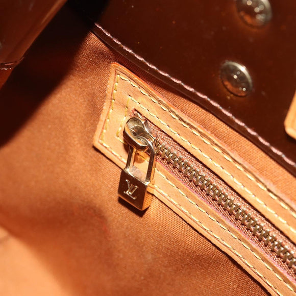 LOUIS VUITTON Monogram Vernis Reade PM Hand Bag Bronze M91146 LV Auth ep14954