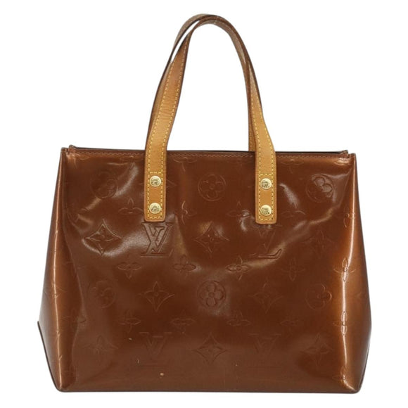 LOUIS VUITTON Monogram Vernis Reade PM Hand Bag Bronze M91146 LV Auth ep14954
