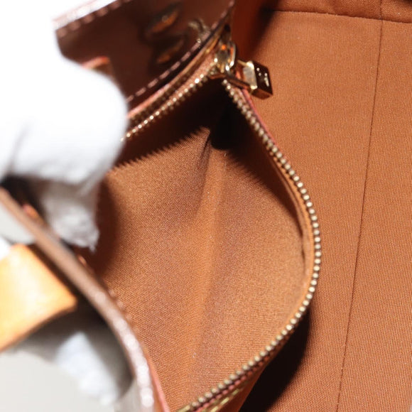 LOUIS VUITTON Monogram Vernis Reade PM Hand Bag Bronze M91146 LV Auth ep14954
