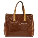 LOUIS VUITTON Monogram Vernis Reade PM Hand Bag Bronze M91146 LV Auth ep14954-2