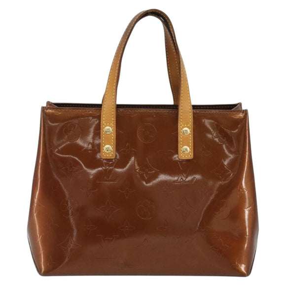 LOUIS VUITTON Monogram Vernis Reade PM Hand Bag Bronze M91146 LV Auth ep14954