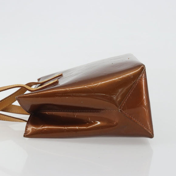 LOUIS VUITTON Monogram Vernis Reade PM Hand Bag Bronze M91146 LV Auth ep14954