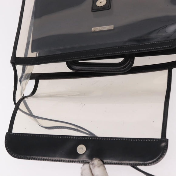 GUCCI Shoulder Bag Vinyl Black Clear 001 2058 1772 5 Auth ep14956