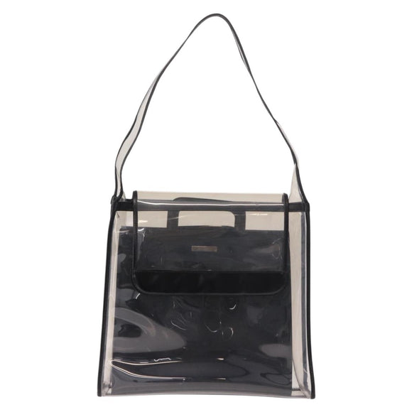 GUCCI Shoulder Bag Vinyl Black Clear 001 2058 1772 5 Auth ep14956