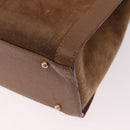 GUCCI Bamboo Hand Bag Suede Brown Gold 002 123 0250 Auth ep14957-17