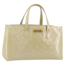 LOUIS VUITTON Monogram Vernis Wilshire PM Bag Broncorail M91452 Auth ep14958-1
