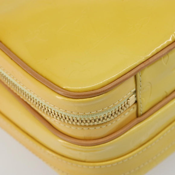 LOUIS VUITTON Monogram Vernis Wooster Bag Lime Yellow M91075 LV Auth ep14959A