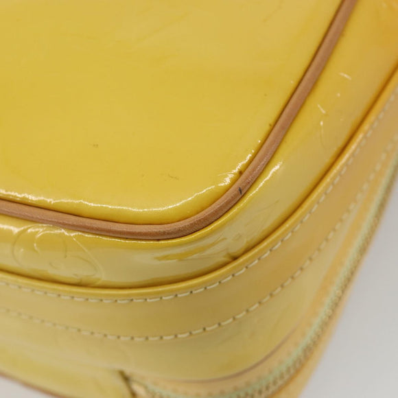 LOUIS VUITTON Monogram Vernis Wooster Bag Lime Yellow M91075 LV Auth ep14959A