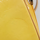 LOUIS VUITTON Monogram Vernis Wooster Bag Lime Yellow M91075 LV Auth ep14959A-9