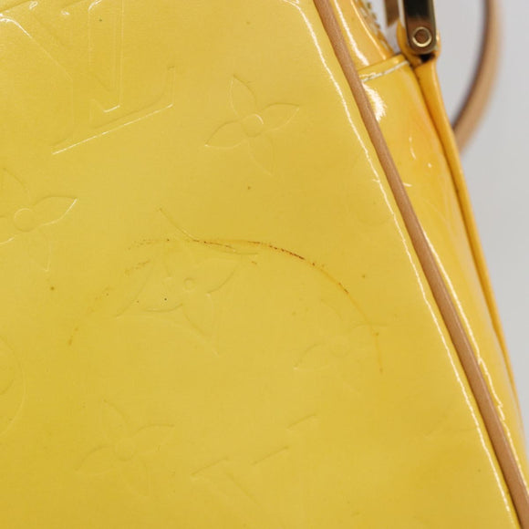 LOUIS VUITTON Monogram Vernis Wooster Bag Lime Yellow M91075 LV Auth ep14959A