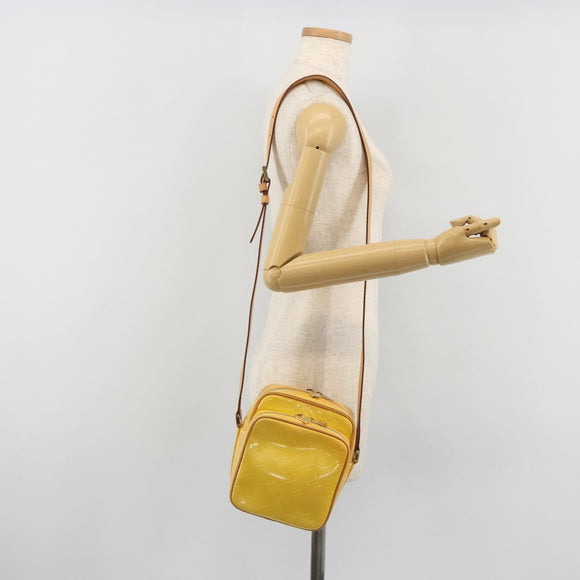 LOUIS VUITTON Monogram Vernis Wooster Bag Lime Yellow M91075 LV Auth ep14959A