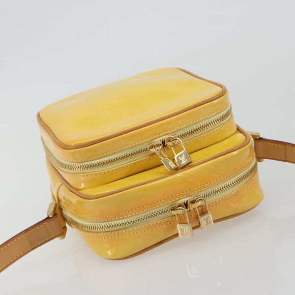 LOUIS VUITTON Monogram Vernis Wooster Bag Lime Yellow M91075 LV Auth ep14959A