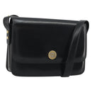 GUCCI Shoulder Bag Leather Black Gold Auth ep14962V-1