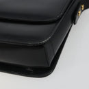 GUCCI Shoulder Bag Leather Black Gold Auth ep14962V-10