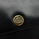 GUCCI Shoulder Bag Leather Black Gold Auth ep14962V-14