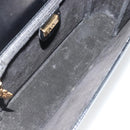 GUCCI Shoulder Bag Leather Black Gold Auth ep14962V-17