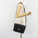 GUCCI Shoulder Bag Leather Black Gold Auth ep14962V-23