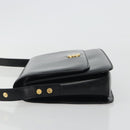 GUCCI Shoulder Bag Leather Black Gold Auth ep14962V-5