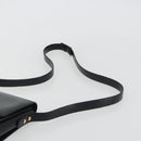 GUCCI Shoulder Bag Leather Black Gold Auth ep14962V-8