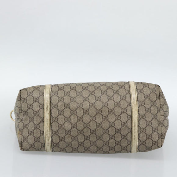 GUCCI GG Supreme Tote Bag PVC Beige Gold 197953 Auth ep14963