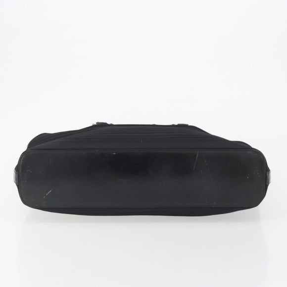 GUCCI Bamboo Hand Bag Nylon Black Silver 002 1998 0352 Auth ep14964