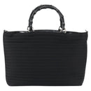 GUCCI Bamboo Hand Bag Nylon Black Silver 002 1998 0352 Auth ep14964-3