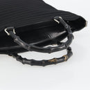 GUCCI Bamboo Hand Bag Nylon Black Silver 002 1998 0352 Auth ep14964-7