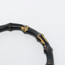 GUCCI Bamboo Hand Bag Nylon Black Silver 002 1998 0352 Auth ep14964-9