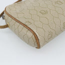 Christian Dior Honeycomb Canvas Shoulder Bag PVC Beige Gold Auth ep14966-14