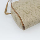 Christian Dior Honeycomb Canvas Shoulder Bag PVC Beige Gold Auth ep14966-16