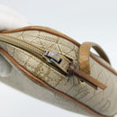 Christian Dior Honeycomb Canvas Shoulder Bag PVC Beige Gold Auth ep14966-10