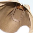Christian Dior Honeycomb Canvas Shoulder Bag PVC Beige Gold Auth ep14966-17