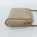 Christian Dior Honeycomb Canvas Shoulder Bag PVC Beige Gold Auth ep14966-4
