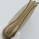 Christian Dior Honeycomb Canvas Shoulder Bag PVC Beige Gold Auth ep14966-6