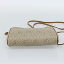 Christian Dior Honeycomb Canvas Shoulder Bag PVC Beige Gold Auth ep14966-5