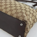 GUCCI GG Canvas Tote Bag Beige Gold 120837 Auth ep14970-10