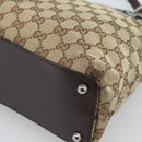 GUCCI GG Canvas Tote Bag Beige Gold 120837 Auth ep14970-12