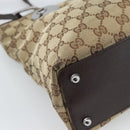 GUCCI GG Canvas Tote Bag Beige Gold 120837 Auth ep14970-13