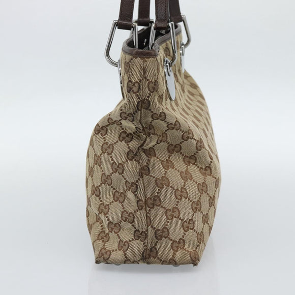 GUCCI GG Canvas Tote Bag Beige Gold 120837 Auth ep14970