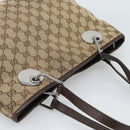 GUCCI GG Canvas Tote Bag Beige Gold 120837 Auth ep14970-6