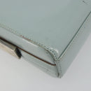 GUCCI Shoulder Bag Patent leather Light Blue Silver Auth ep14972-15