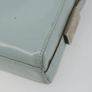 GUCCI Shoulder Bag Patent leather Light Blue Silver Auth ep14972-16