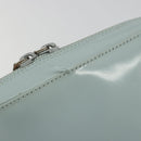 GUCCI Shoulder Bag Patent leather Light Blue Silver Auth ep14972-10