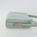 GUCCI Shoulder Bag Patent leather Light Blue Silver Auth ep14972-3