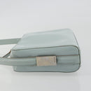 GUCCI Shoulder Bag Patent leather Light Blue Silver Auth ep14972-4