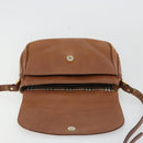 Burberrys Shoulder Bag Leather Brown Gold Auth ep14974-10