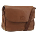Burberrys Shoulder Bag Leather Brown Gold Auth ep14974-1