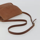 Burberrys Shoulder Bag Leather Brown Gold Auth ep14974-7