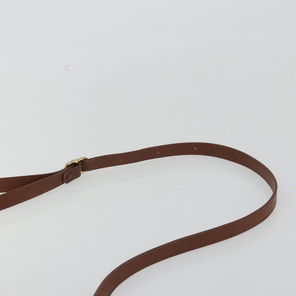 Burberrys Shoulder Bag Leather Brown Gold Auth ep14974