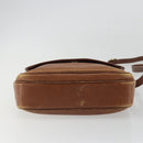 Burberrys Shoulder Bag Leather Brown Gold Auth ep14974-5